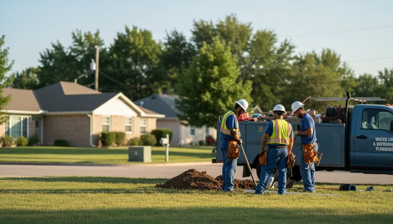 Residential water line and bathroom plumbing service in Entriken, PA